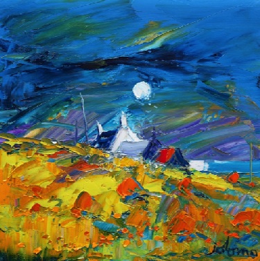 Full Moon Stormy Night Ardionra Iona 12x12 Full Moon Stormy Night Ardionra Iona 12x12